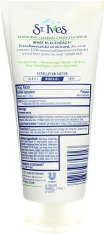 ⁦St. Ives Blackhead Clearing Green Tea Face Scrub, 170 gm , pack of 2⁩ - الصورة ⁦3⁩
