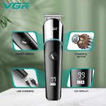 ⁦Vgr Professional Hair Shaver & Clipper, Hair Trimmer - Corded & Cordless Use, Precision T-Blade, Led Battery Indicator, Usb Charging, 4 Comb Attachments, 120 Min Working Time, V-291⁩ - الصورة ⁦3⁩