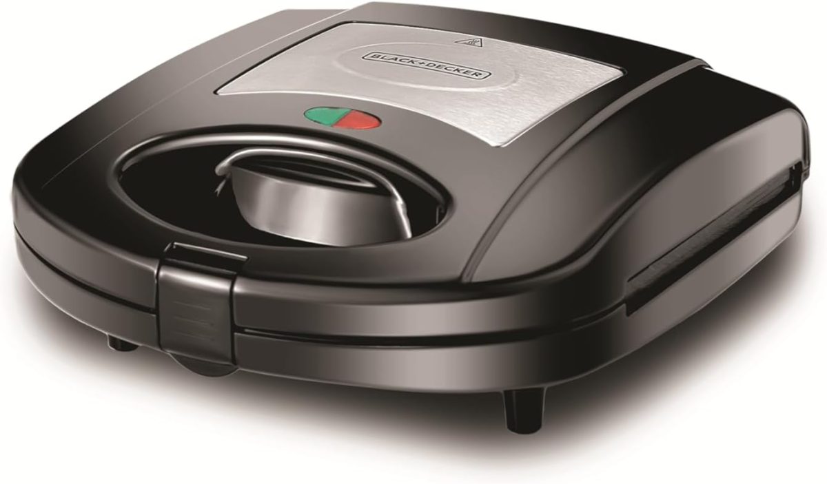 Black & Decker 3 In 1 Interchangeable 780W TS2130-B5, Grill & Waffle& Sandwich Maker Silver/Black - (International Warranty)