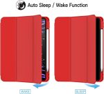 ⁦ELMO3EZZ جراب ايباد سمارت يدعم شاشة تعمل باللمس وخاصية تشغيل/ايقاف تلقائي مع حامل قلم جيل ثاني للشحن التلقائي، لايباد برو الجديد 11 بوصة 2022 (جيل رابع)/2021 (جيل ثالث)/ 2020 (جيل ثاني) من (Red)⁩ - الصورة ⁦2⁩