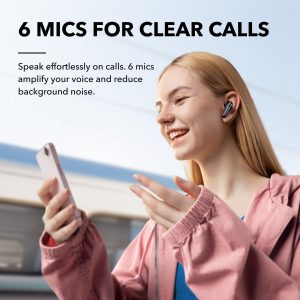 ⁦Anker soundcore Liberty 4 NC Wireless, 98.5% Noise Reduction, Adaptive Noise Cancelling to Ears 50H Battery, Wireless Charging, Bluetooth 5.3+ 18 Months Local Warranty - Black⁩ - الصورة ⁦9⁩