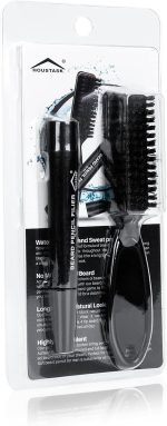⁦HOUSTASK Beard Filling Pen Kit for Men Barber Pencil-Water Proof& Sweat Proof, Long Lasting -Beard Pen with a Micro-Fork Tip Applicator Creates Natural Looking Beard, Moustache & Eyebrows⁩ - الصورة ⁦7⁩