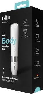 ⁦Braun Body Mini Trimmer Wet & Dry With Trimming Comb – White – BS1000⁩ - الصورة ⁦7⁩