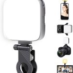Cason Selfie Light for Mobile - Dimmable 3000-9900K Ring Light for Phone, Rechargeable LED Camera Light for Video Shooting, Laptop Light for Video Conferences (White, Warm Light)