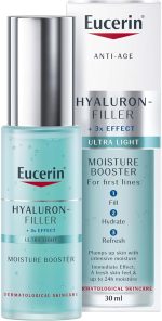 Eucerin Hyaluron Filler Anti-Aging Moisture Booster Face Gel Moisturizer with Hyaluronic Acid and Glycerin, Lightweight Formula, Plumps up Fine Lines, Immediate Hydration For All Skin Types, 30ml