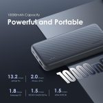 ⁦Oraimo Slice Link Pro 22.5W Super Fast Charging Powerbank 10000mAH, 3 built in Charging Cable,Universal Compatibility,Multi-Layer Protection-Black⁩ - الصورة ⁦6⁩