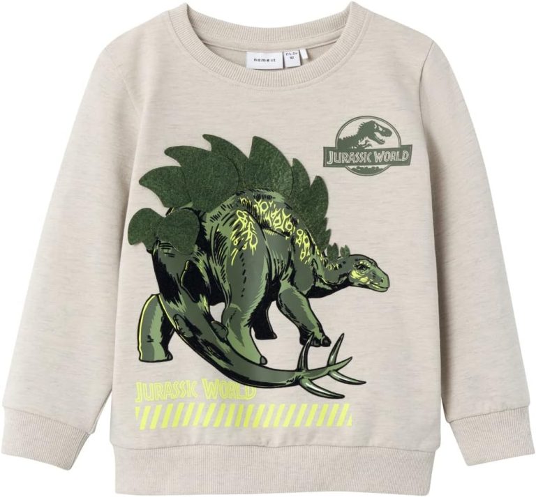 name it Boy's Juvan Jurassic Long-Sleeves Sweatshirt
