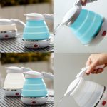 ⁦Kotak Sales Travel Electric Portable Foldable 600ML Kettle Collapsible Silicon 220V 50Hz for Tea Coffee Hot Water (MultiColor)⁩ - الصورة ⁦5⁩