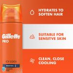 Gillette Pro Shaving Gel Icy Cool with Menthol – 200ml - الصورة 4