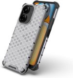 ⁦جراب متوافق مع شاومى Redmi 13C 4G ، - غطاء حماية مصقول مقاوم للصدمات مع حماية للكاميرا - غطاء واقي مضاد للخدش شديد التحمل و مقاوم للانزلاق - حواف سوداء خلفية شفافة خلية النحل⁩ - الصورة ⁦7⁩