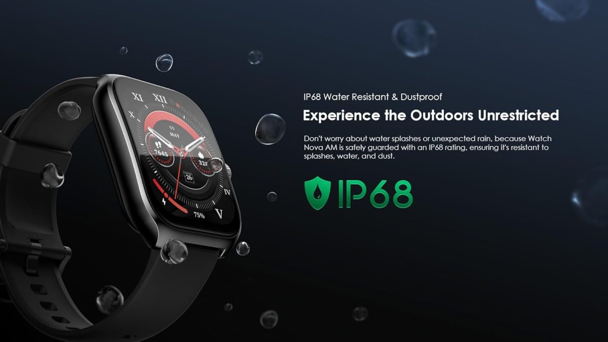 ⁦Oraimo Watch Nova AM (OSW-812) 2.01" AMOLED Full Touch Screen Curved Cover Smartwatch​ with Antibacterial Eartips⁩ - الصورة ⁦3⁩