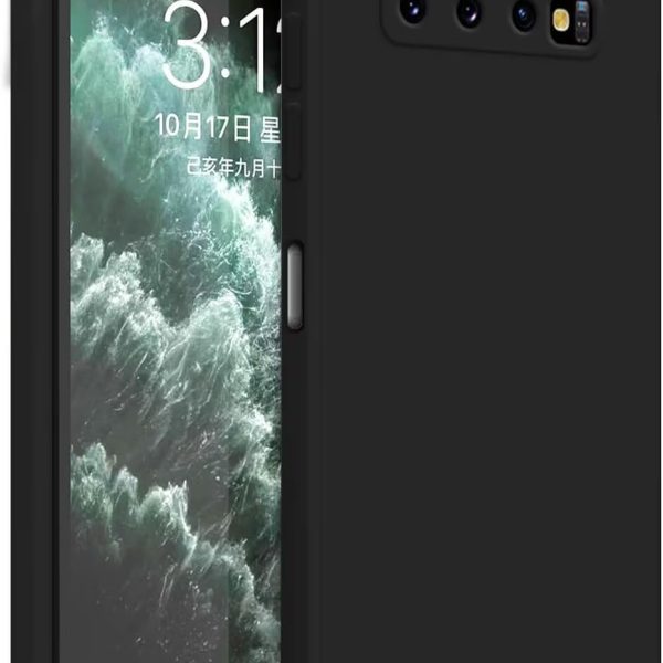 Topme Case for Samsung Galaxy S10 (4G) (6.1 Inches) Case Cover, TPU Silicone Skin Protective Case – Black