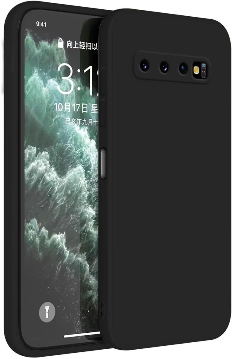 Topme Case for Samsung Galaxy S10 (4G) (6.1 Inches) Case Cover, TPU Silicone Skin Protective Case – Black