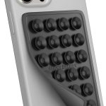 StickyGrippy Suction Phone Case Mount, Sillicon Adhesive Phone Accessory for iPhone and Android, Hands-Free Fidget Toy Mirror Shower Phone Holder, Tiktok Videos and Selfies (Black)