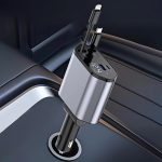 ⁦Retractable Car Charger, 120 W Retractable Cigarette Lighter, Car Charger Cigarette Lighter, Car Plug⁩ - الصورة ⁦2⁩