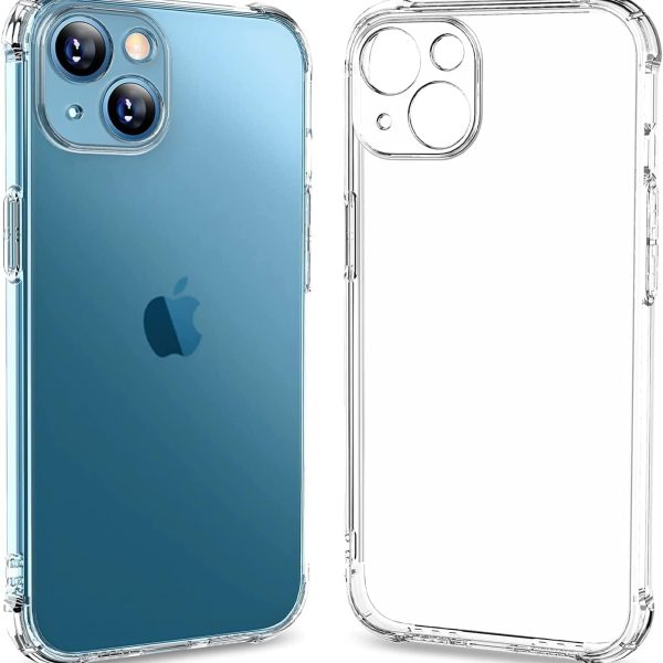 Protective Shock Absorption Bumper soft Transparent Armor Case For Apple iPhone (13)