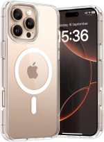 جراب حماية ماج سيف لموبايل ايفون 16 برو ماكس فقط من لاميكال [شفاف للغاية ومضاد للاصفرار] [حماية من السقوط من الدرجة العسكرية] مقاوم للخدش، حماية الشاشة والعدسات، مغناطيس قوي