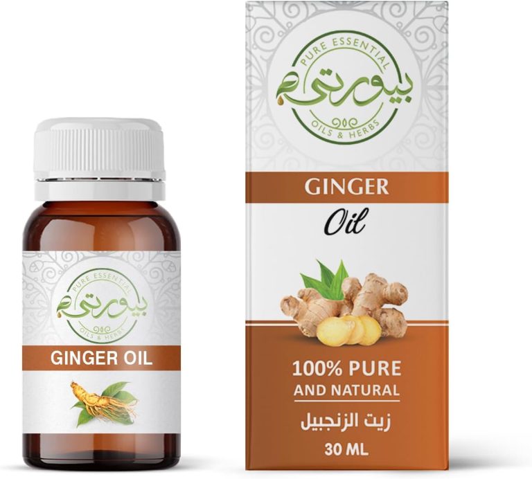 زيت زنجبيل مقطر بالبخار النقي 100% لدعم الشعر الصحي وعلاج الخفيف وتحفيز نمو للنساء والرجال من بيورتي - سعة 30 مل