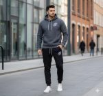 ⁦Men's Casual Sweatsuit Set, Pullover Hoodie with Jogging Pants, Comfortable Cotton⁩ - الصورة ⁦2⁩