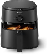 ⁦Philips Airfryer L - 1500W, 50/60Hz, 4.1L, 0.8KGs, 12-in-1 Cooking Functions,Rapid Air Technology, Black - NA120/00⁩ - الصورة ⁦3⁩