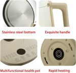 ⁦غلاية صحية كهربائية متعددة الوظائف R.7937 من زجاج البوروسيليكات سعة 1.5 لتر من راف | ابريق ماء ساخن وصانع شاي | 20 قائمة ذكية | غليان سريع 1500 واط | مؤقت 24 ساعة | حماية من الغليان الجاف | ضمان 3⁩ - الصورة ⁦4⁩