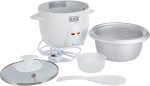 Black & Decker 0.6 L/ 2.5 Cup Rice Cooker with Glass lid, White – International Warranty – RC650-B5 - الصورة 2