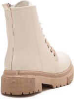 ⁦TGS womens Lace Up Chunky Boots Mid Calf Boot⁩ - الصورة ⁦3⁩