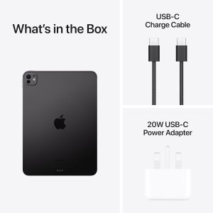 ⁦Apple iPad Pro 11-inch (M4): Ultra Retina XDR display, 256GB, Landscape 12MP Front Camera/12MP Back Camera, LiDAR scanner, Wi-Fi 6E, Face ID, All-Day Battery Life, Standard glass - Space Black⁩ - الصورة ⁦6⁩