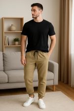 ⁦Miza Men's Casual Sweatpants with Pockets and Elastic Waistband Comfy Cotton Sweatpants for Men Youth⁩ - الصورة ⁦2⁩