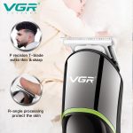 ⁦مجموعة ادوات حلاقة اللحية- الشعر الاحترافية القابلة لإعادة الشحن مع مشط توجيه وسلك شحن USB للرجال وافراد العائلة والحيوانات الاليفة، موديل VGR V-291⁩ - الصورة ⁦6⁩