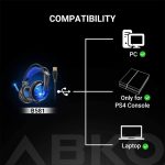 ⁦ABKONCORE B58ABKONCORE B581 USB Gaming Headset with 7.1 Surround Sound, PC Headset with Noise Cancelling Microphone, LED Light Headphones for PC, Laptop⁩ - الصورة ⁦5⁩