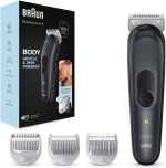 ⁦Braun Body Groomer 3 Body Trimmer for Men with SkinShield Technology, Clog for Sensitive Areas, Hardwearing Metal Blade, Black/Grey – BG3340⁩ - الصورة ⁦7⁩