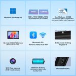 ⁦ADREAMER Windows 11 Tablet 10.1" HD Touchscreen, 8GB RAM+ 128GB SSD, Detachable Keyboard, Intel N4120, Type C+USB+HDMI, Portable for Work, Study, CNC & Home Use⁩ - الصورة ⁦7⁩