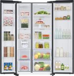 ⁦Samsung Side by Side Refrigerator RS66A8100B1/MR 641L - 23 Cubic Feet - Black- (local warranty)⁩ - الصورة ⁦6⁩