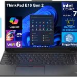 Lenovo ThinkPad E16 Business Laptop 16.0" IPS FHD + WVA Display (10-Core, Intel i7-1355U, 16GB RAM, 512GB SSD, Backlit KYB, FP Reader, Thunderbolt 4, WiFi 6, Win 11 Pro) w/Dockztorm Hub