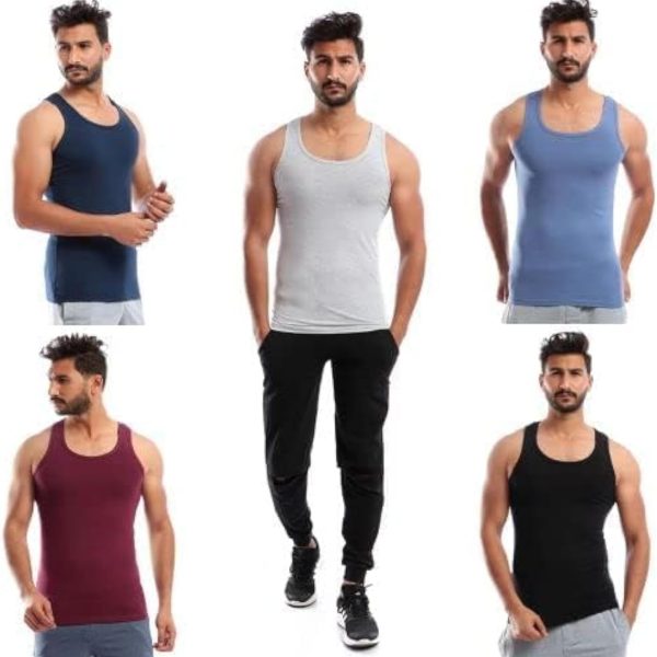 Undershirts Cotton Stretch For Men - Set of 5