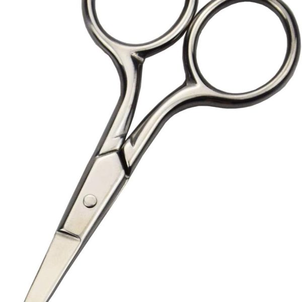 Motanar Professional Grooming Scissors for Personal Care Facial Hair Removal and Ear Nose Eyebrow Trimming Stainless Steel Fine Straight Tip Scissors Men