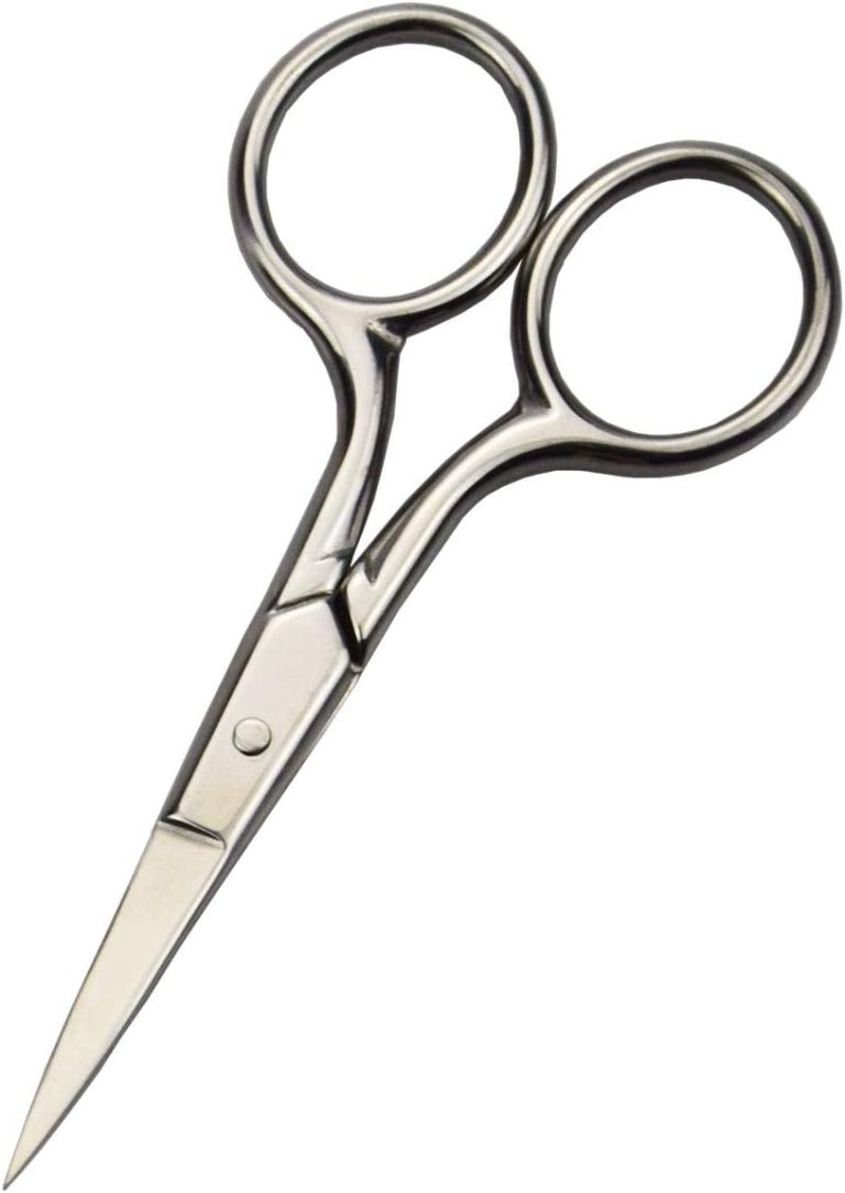 Motanar Professional Grooming Scissors for Personal Care Facial Hair Removal and Ear Nose Eyebrow Trimming Stainless Steel Fine Straight Tip Scissors Men