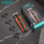 ⁦VGR V-999 Professional Rechargeable Cordless Beard Hair Trimmer Kit with Dual Motor, Guide Combs Brush USB Cord for Men, Family or Pets Rechargeable Li-ion Battery 120 minutes Runtime⁩ - الصورة ⁦5⁩