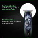 ⁦ماكينة حلاقة شعر في جي ار V-966 احترافية مع شاشة ال اي دي ذكية مدة التشغيل: ببطارية 120 دقيقة للرجال أخضر⁩ - الصورة ⁦5⁩