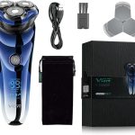 VGR V-305 Premium Cordless Rechargeable IPX7 Fully Waterproof 3 Head Electric Shaver Wet & Dry Rotary Shavers for Men with Pop-up Trimmer Super-Fast Charge 100 minutes Runtime with LED Digital Display