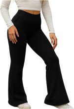 Women's High Waist Flare Leg Sport Leggings, Athletic Yoga Pants, Multiple Colors, Various Sizes