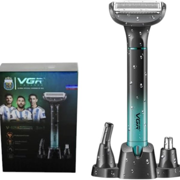 Men's Grooming Kit 3 in 1 V-625 - Hair Trimmer, Beard Trimmer, Complete Personal Care IPX5 Waterproof