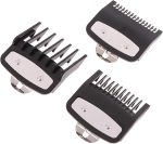 ⁦مجموعة أمشاط ماكينات قص الشعر، 3 قطع من أمشاط لماكينات قص الشعر الاحترافية، بديلة لمعظم ماكينات قص اماكينة الحلاقة المهنية، ٣/١.٥/٤.٥ مم⁩ - الصورة ⁦6⁩