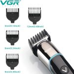 ⁦Vgr Professional Hair Shaver & Clipper, Hair Trimmer - Corded & Cordless Use, Precision T-Blade, Led Battery Indicator, Usb Charging, 4 Comb Attachments, 120 Min Working Time, V-291⁩ - الصورة ⁦4⁩