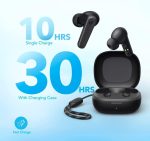 ⁦Soundcore By Anker R50i True Wireless Earbuds 10mm Drivers, Big Bass, Bluetooth 5.3, 30H Playtime, IPX5-Water Resistant, AI Clear Calls with 2 Mics, 22 Preset EQs via App, Black, 18 Months Warranty⁩ - الصورة ⁦3⁩
