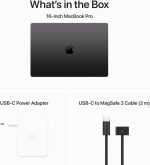 ⁦Apple 2023 MacBook Pro Laptop M3 Pro chip with 12‑core CPU, 18‑core GPU: Built for Apple Intelligence, 16.2-inch Liquid Retina XDR Display, 18GB Unified Memory, 512GB SSD Storage; Black; EN Keyboard⁩ - الصورة ⁦9⁩