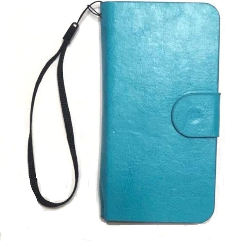 جراب موبايل محفظة أزرق جراب عام وش و ضهر محفظة مع ميدالية و مناسب لجميع الموبايلات ذات أبعاد خارجية حتى (13 سم طول و 6.9 سم عرض) و يحتوى على قاعدة دوارة بها 20 مخدة شفط سيليكون لتثبيت ضهر الموبايل