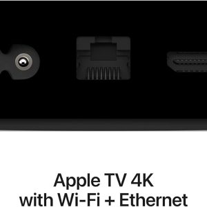 ⁦Apple TV Box 3rd Generation, Stream/Movies over WiFi/Ethernet, A15 Bionic, 128GB Storage, Up to 4K with Dolby Vision & HDR10+, Works with Thread Mesh Networks, Apple TV+, Netflix, Live, Black⁩ - الصورة ⁦4⁩
