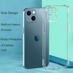 ⁦Protective Shock Absorption Bumper soft Transparent Armor Case For Apple iPhone (13)⁩ - الصورة ⁦3⁩
